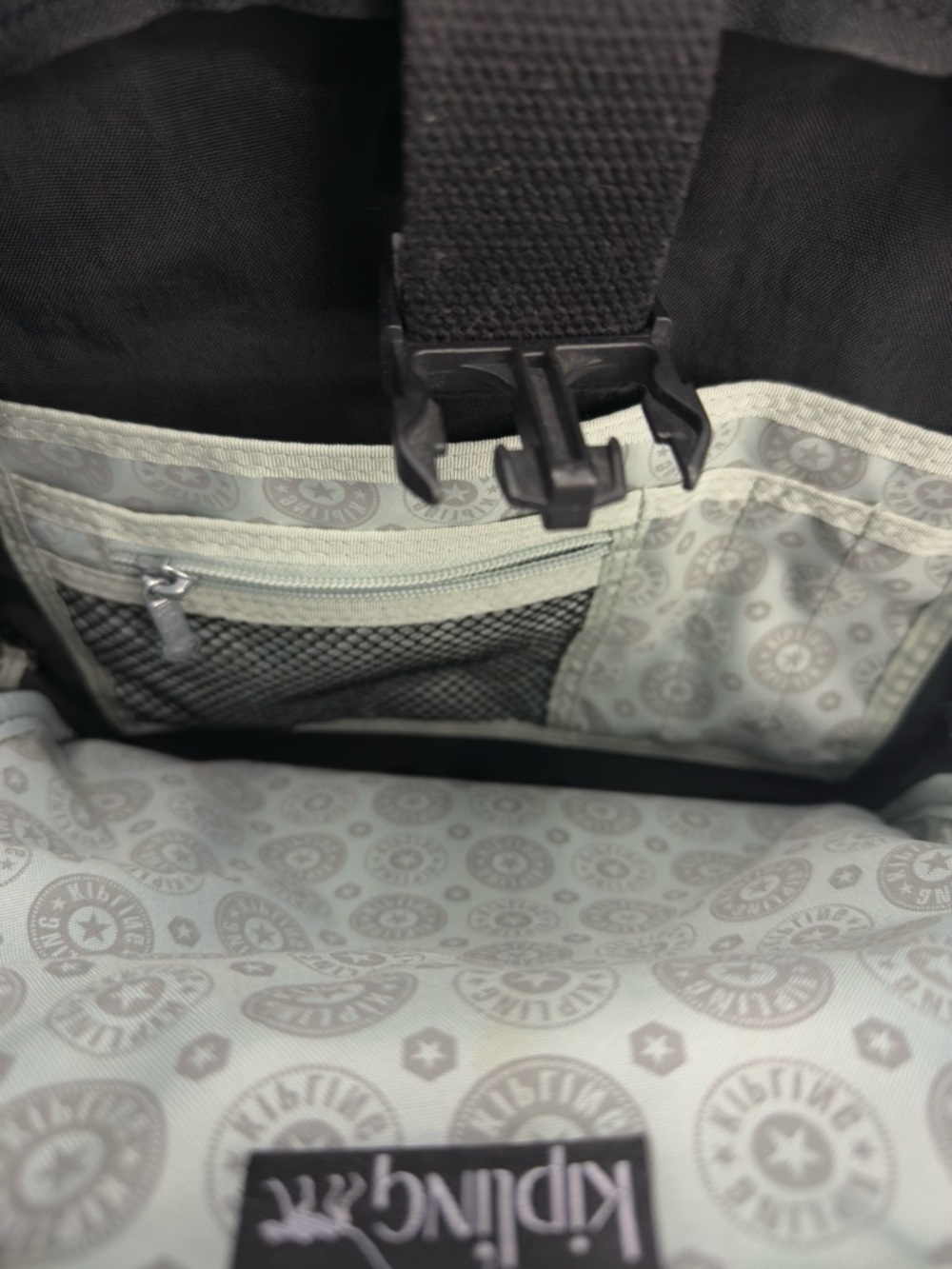 Kipling WL4734 Alcatraz II Black Rolling Travel Backpack - Picture 13 of 14